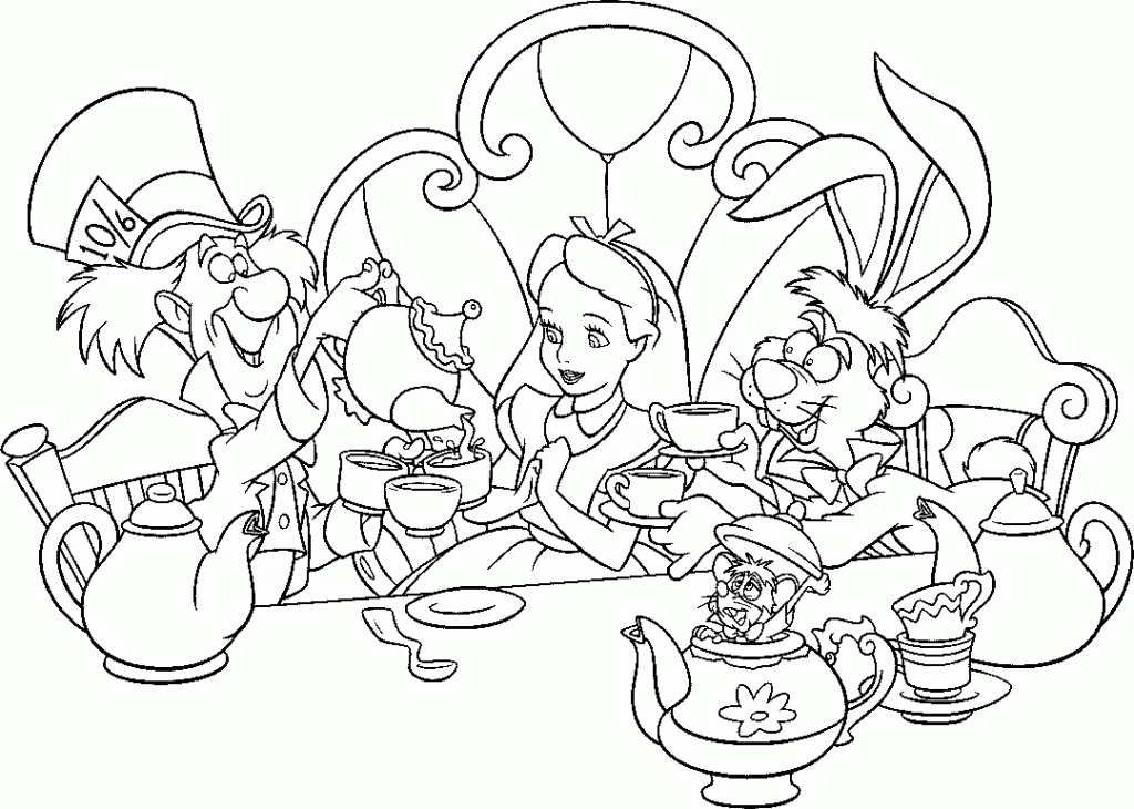 Alice in Wonderland Coloring Pages