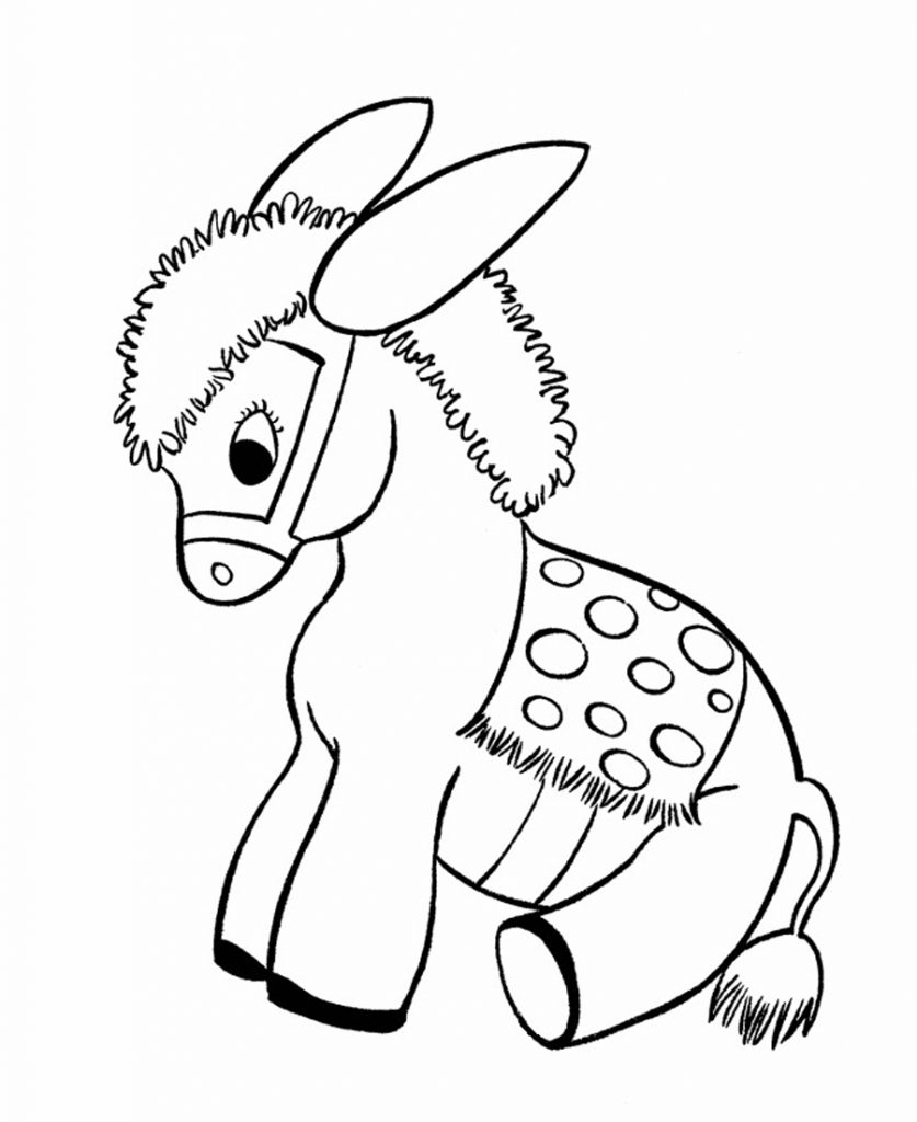 Baby Donkey Coloring Pages