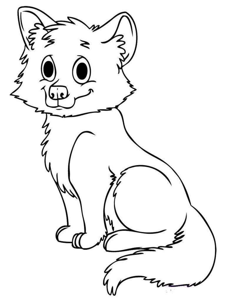 Baby Fox Coloring Pages