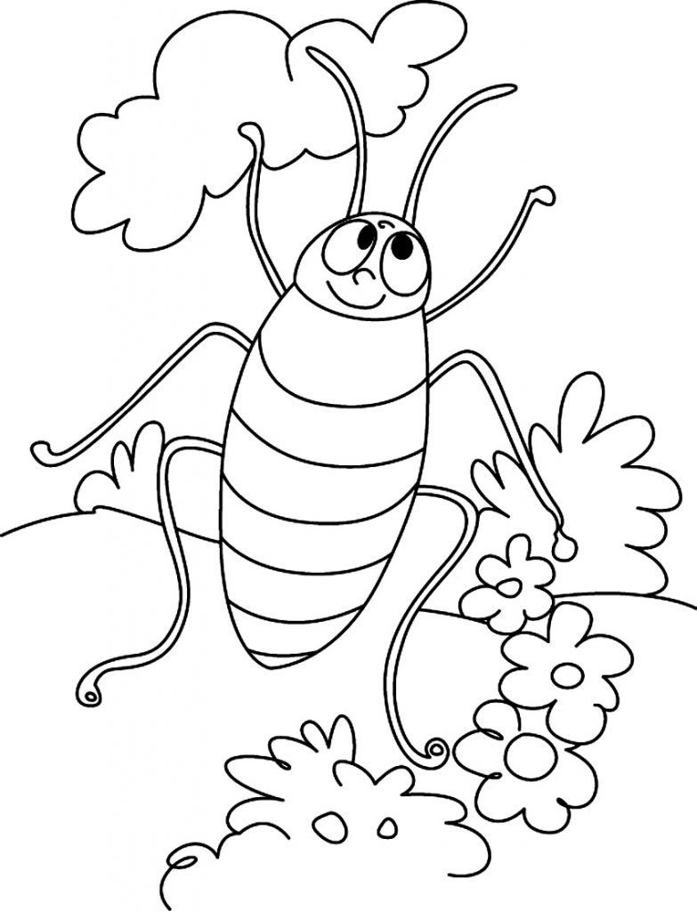 Cartoon Cockroach Coloring Pages