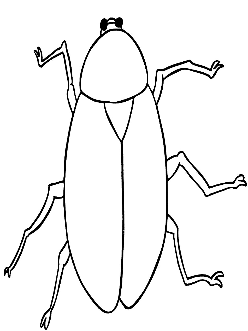 Free Printable Cockroach Coloring Pages For Kids