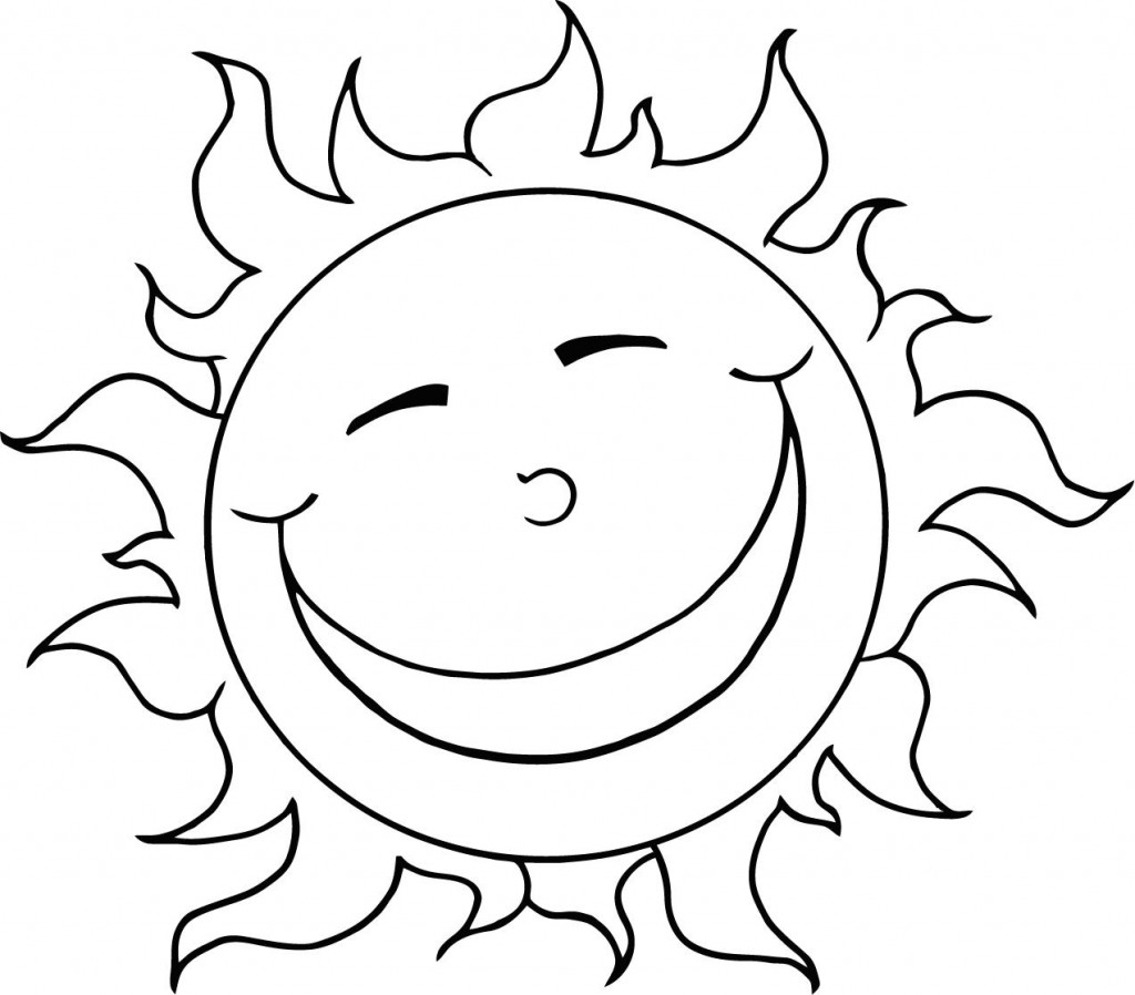 Coloring Page of the Sun