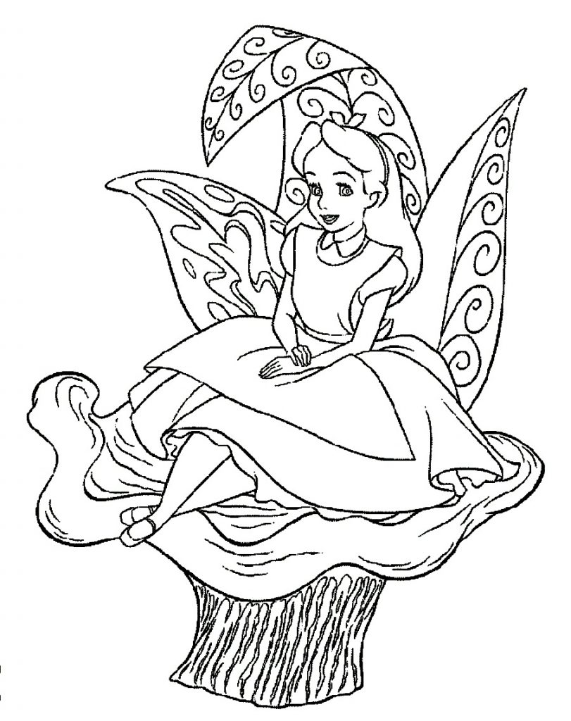 Coloring Pages of Alice in Wonderland