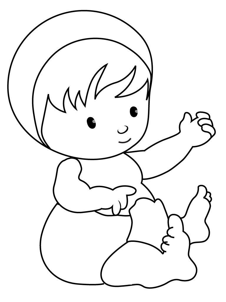 baby coloring pages that you can print - photo #18