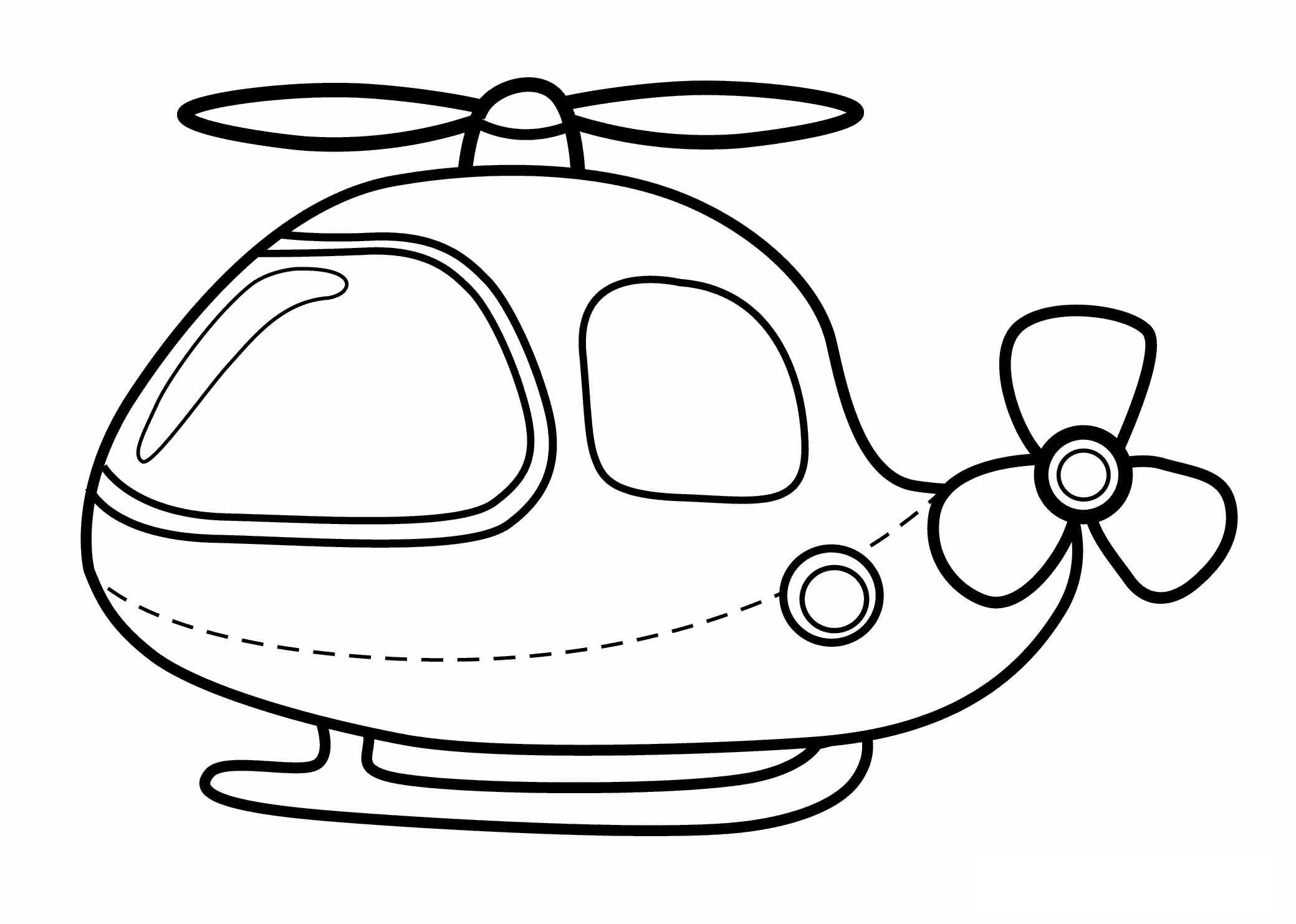 helicopter coloring page