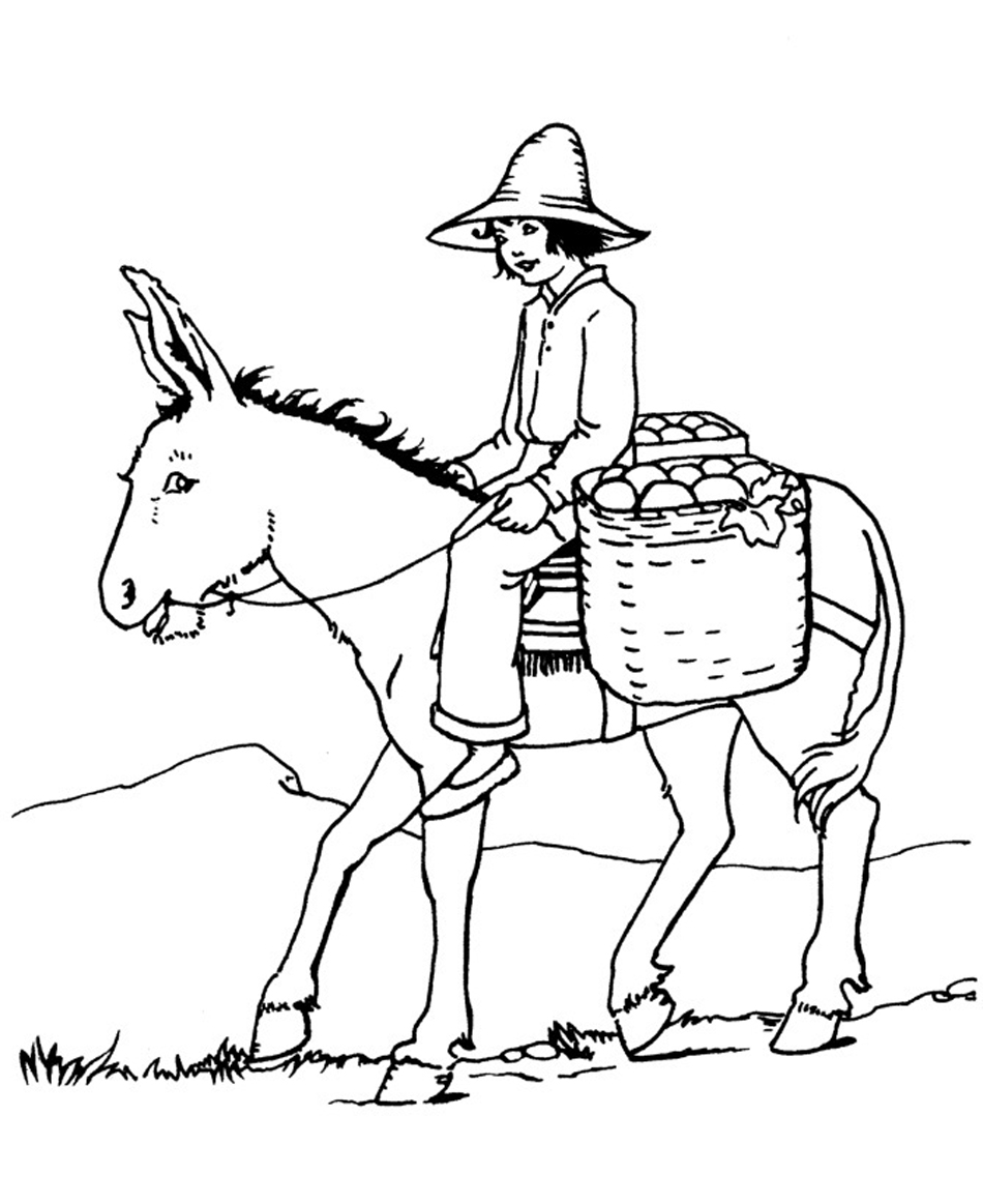 Download Free Printable Donkey Coloring Pages For Kids