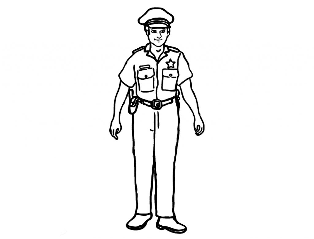 Free Printable Policeman Coloring Pages