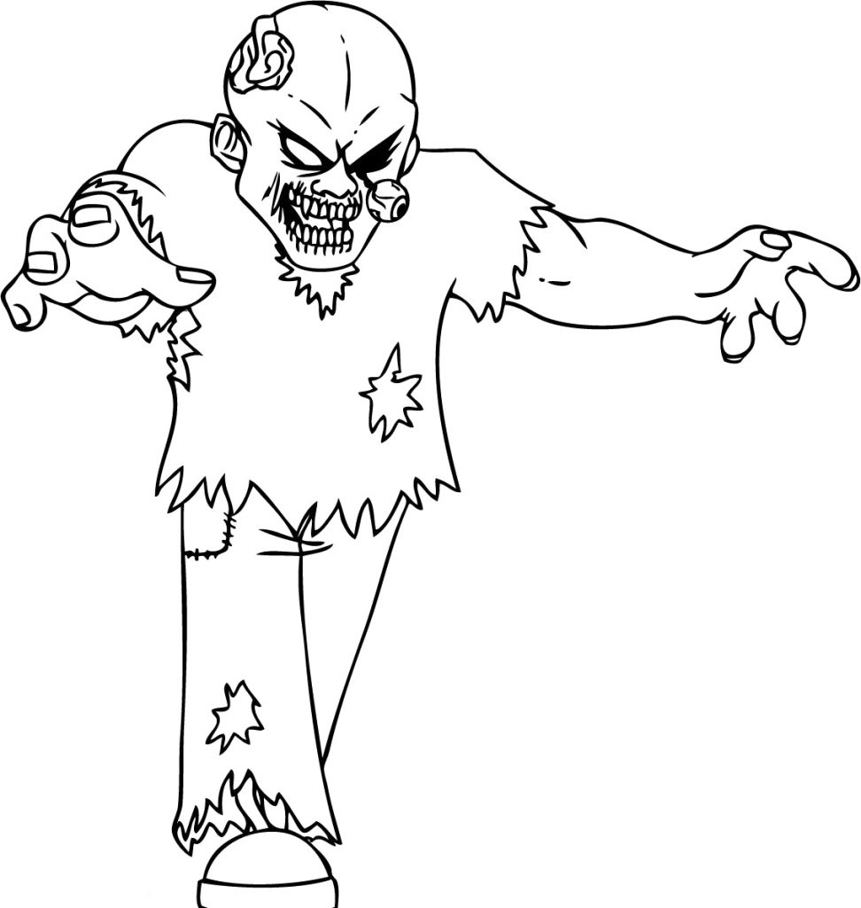 Free Printable Zombie Coloring Pages
