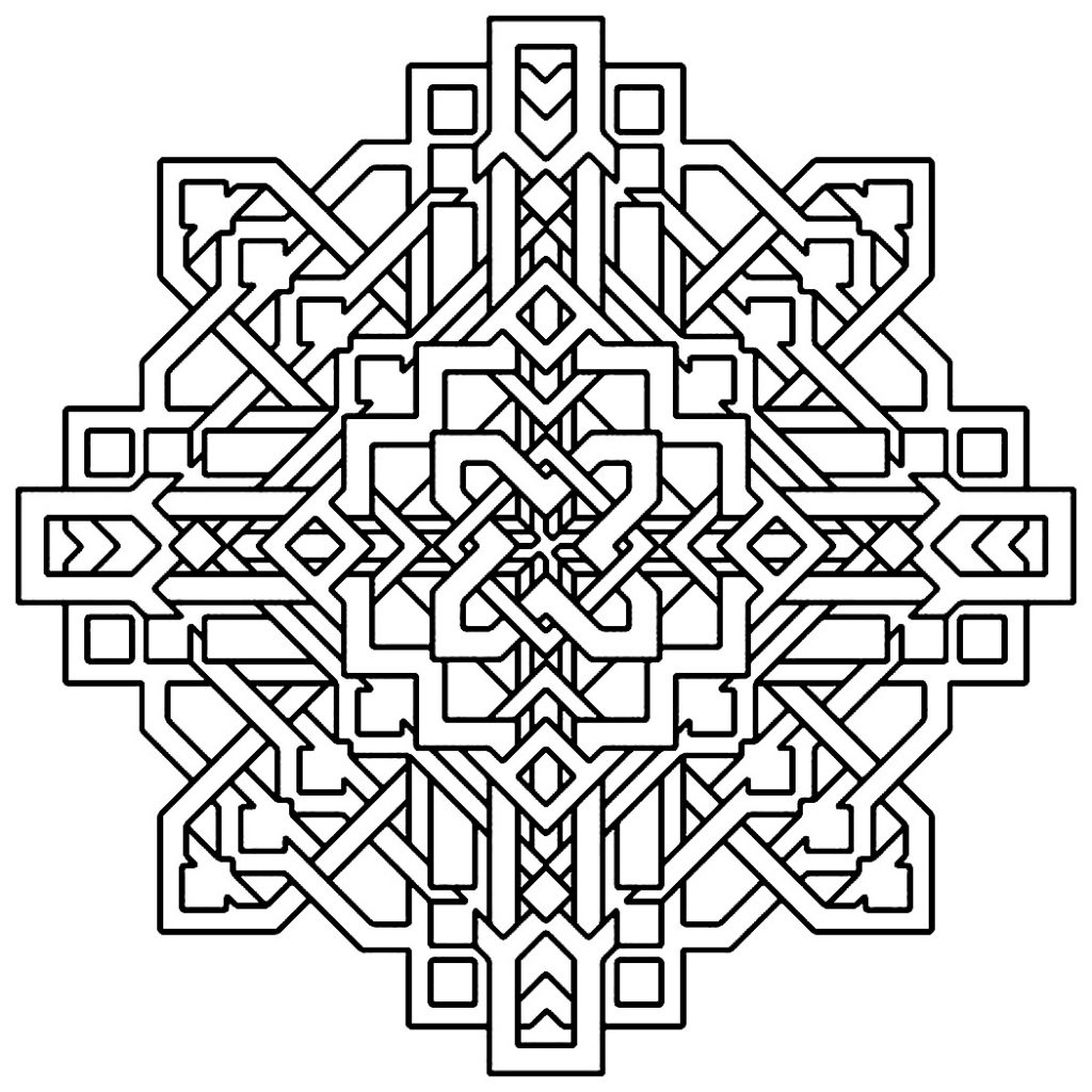 Geometric Coloring Page