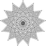Free Printable Geometric Coloring - Geometric Design Coloring Pages 150x150 