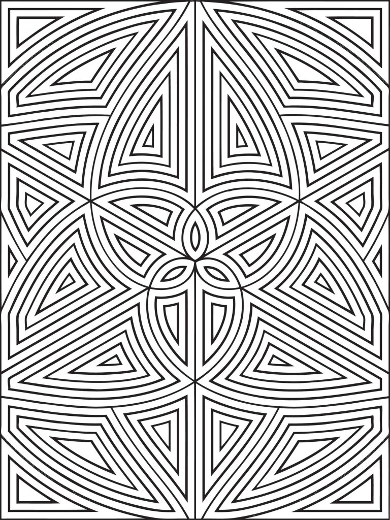 Geometric Shapes Coloring Pages