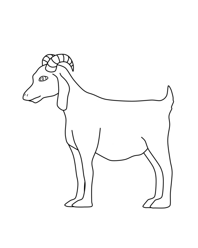 Goat Coloring Page