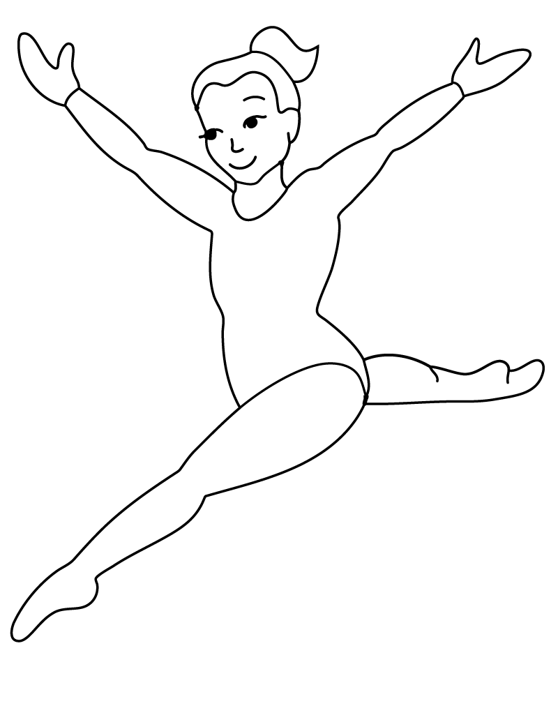 Gymnastics Coloring Page 
