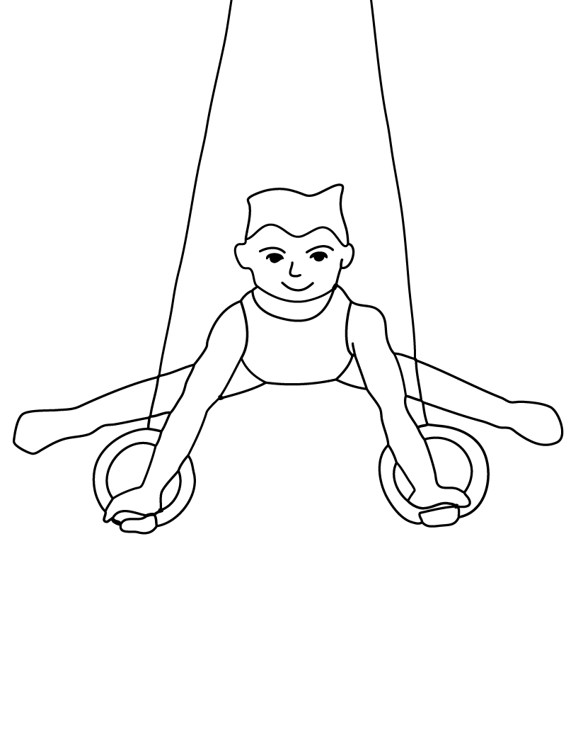 Gymnastics Coloring Pages 9