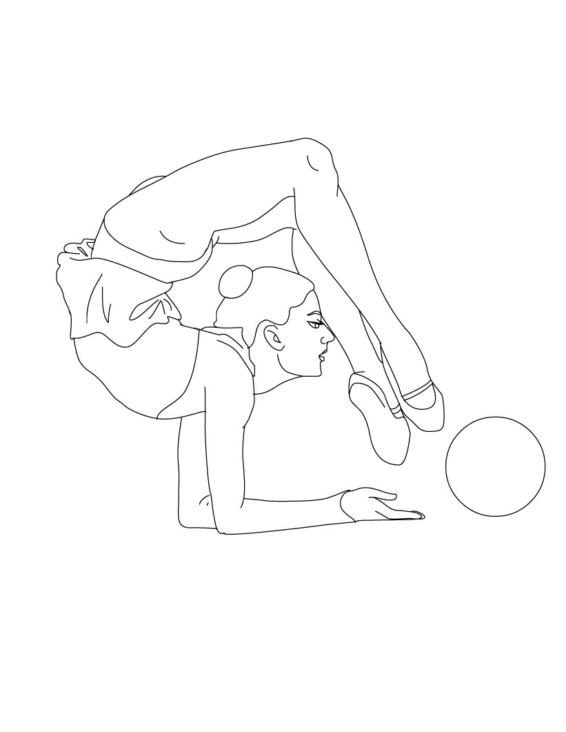 Printable Gymnastics Coloring Pages Printable Templates