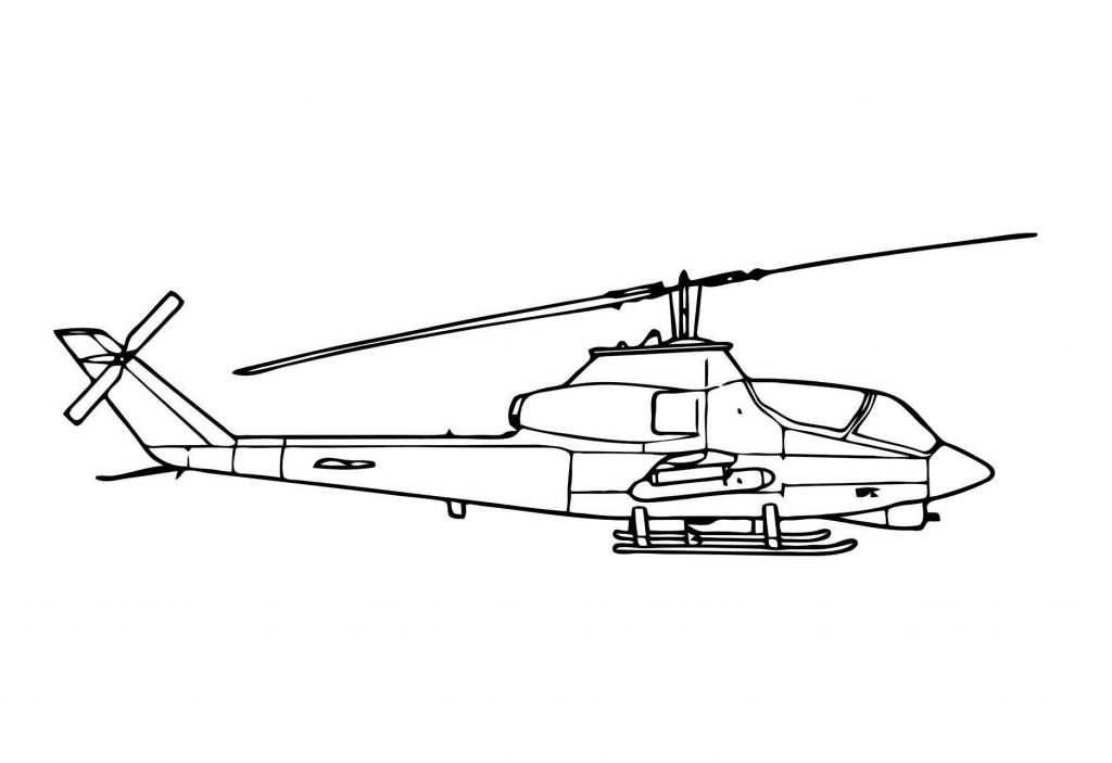 Helicopter Printable Coloring Pages