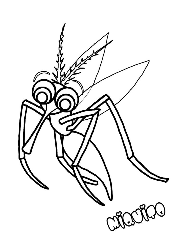 Mosquito Coloring Pages for Kids