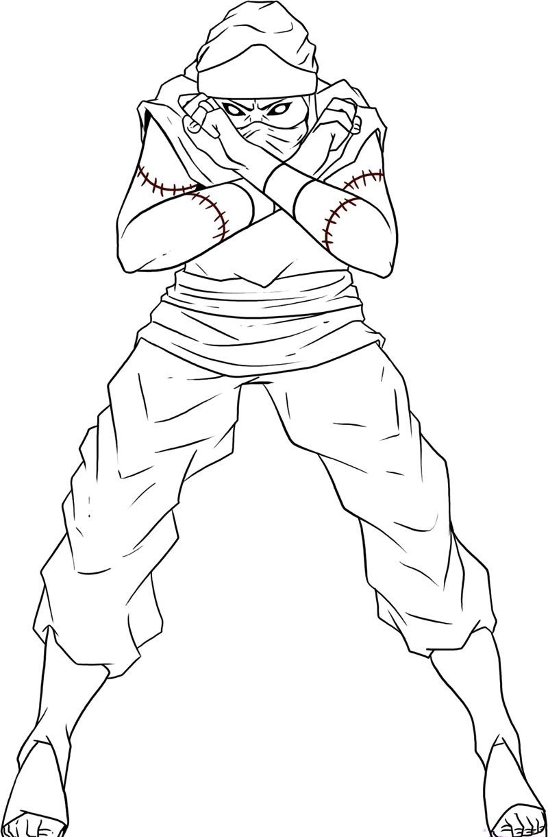 Sasuke Uchiha, a ninja from Naruto coloring page printable game