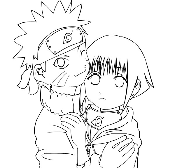 Naruto and Hinata Coloring Pages