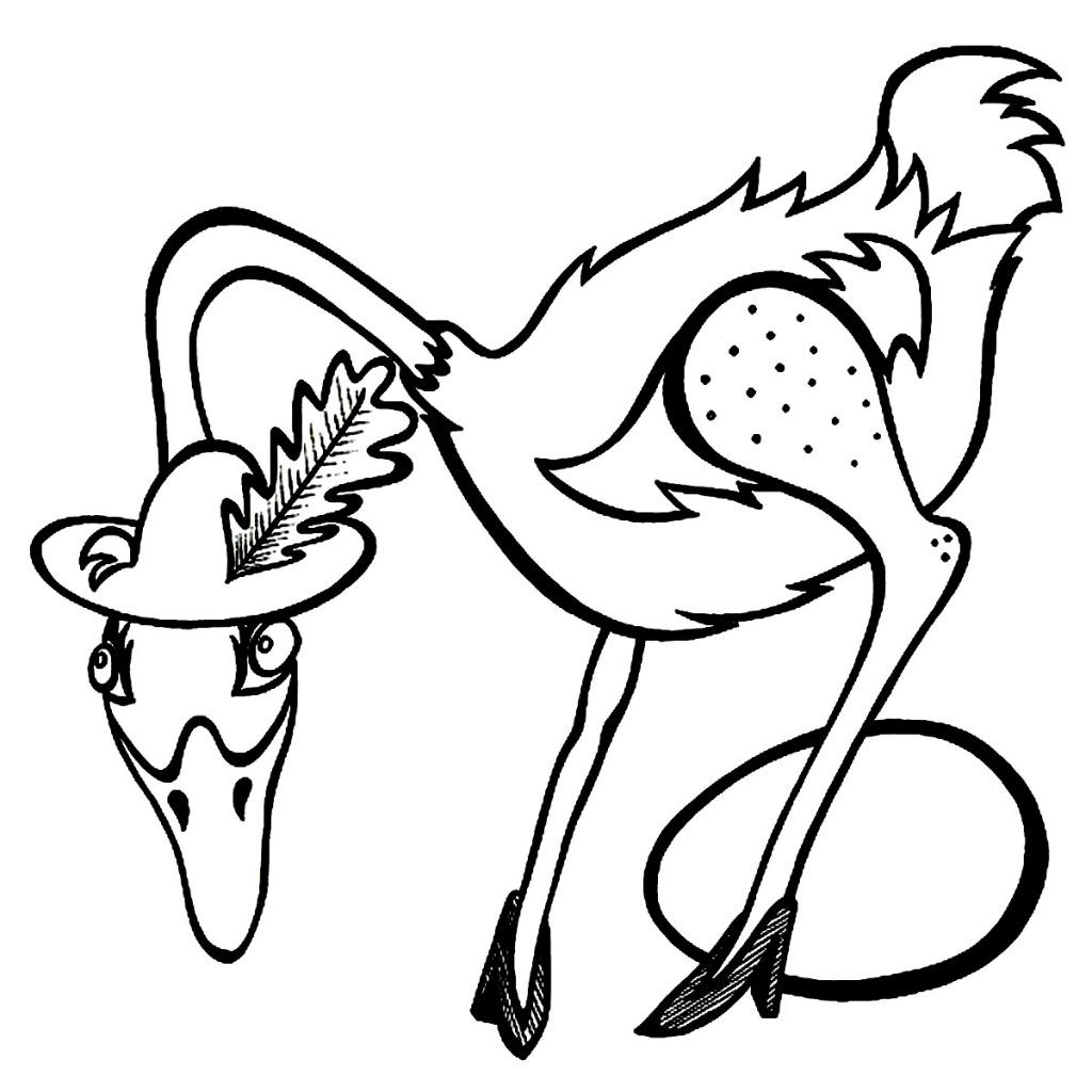 Ostrich Coloring Pages Images