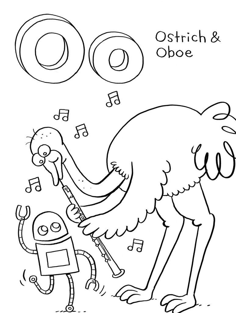 Ostrich Coloring Pages Photos