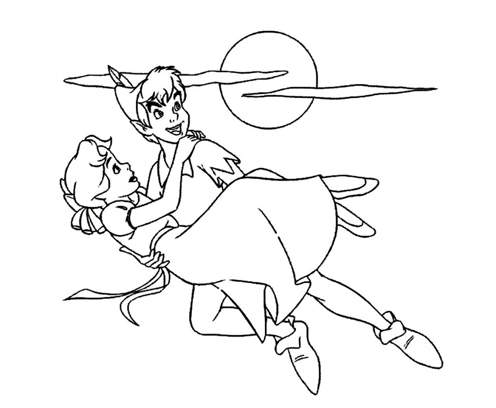 Peter Pan and Wendy Coloring Pages