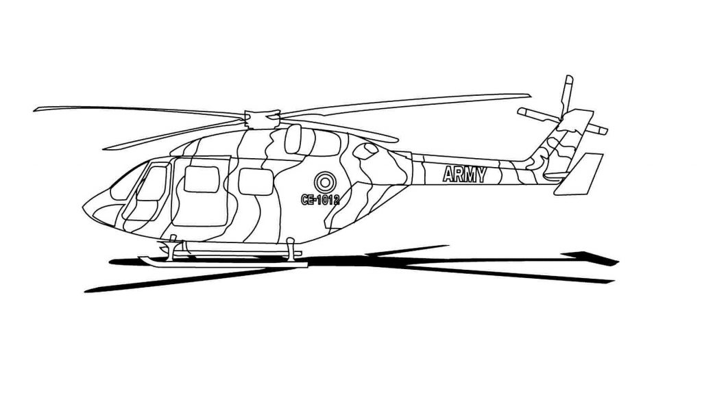 Free Printable Coloring Pages Military Helicopters 9