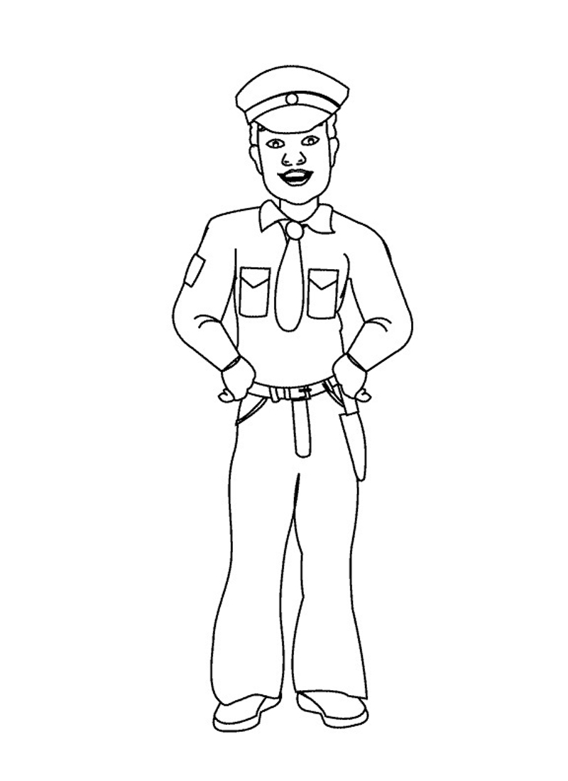 Free Printable Policeman Coloring Pages For Kids