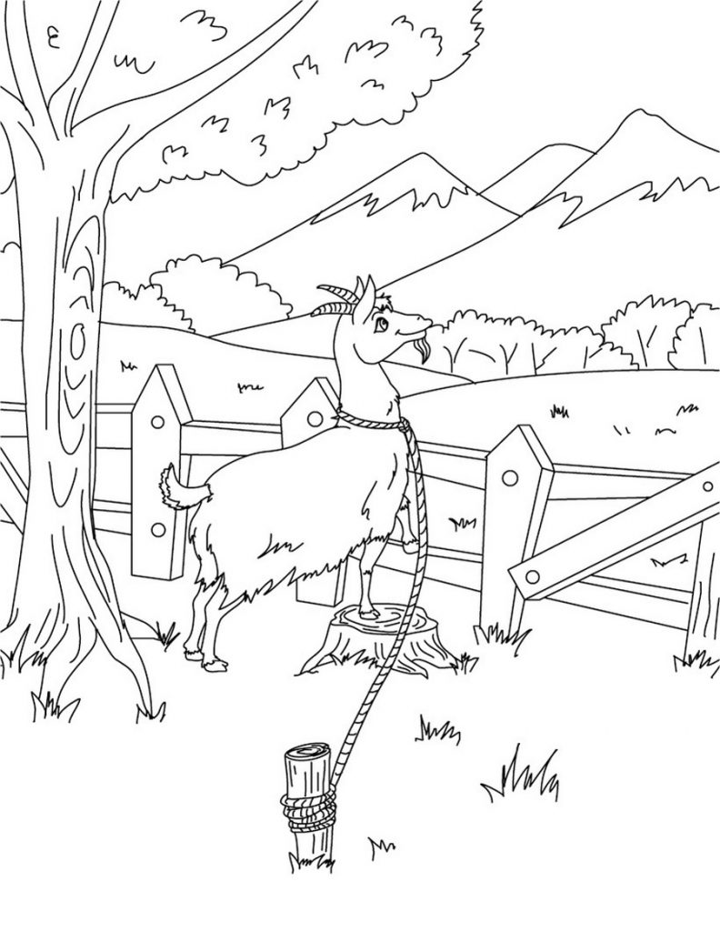 Printable Goat Coloring Pages