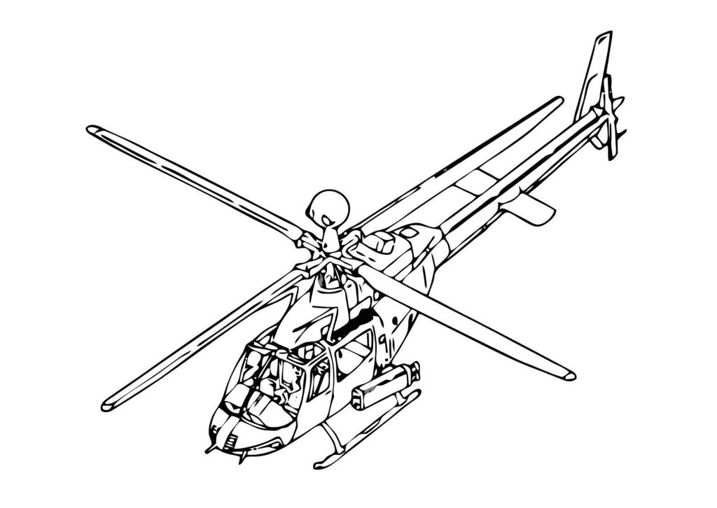 Printable Helicopter Coloring Page
