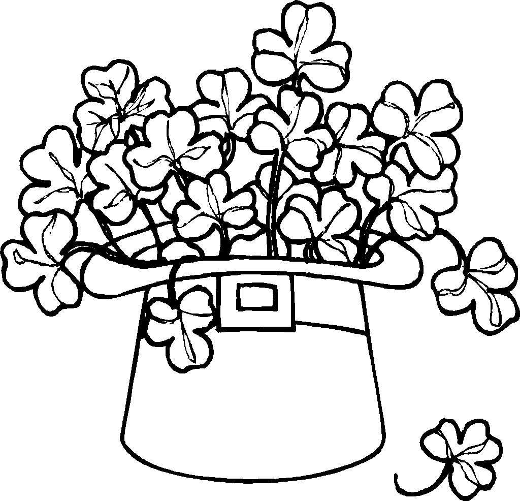 Free Difficult Coloring Pages Shamrocks 10