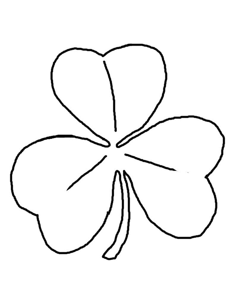 Free Printable Shamrock  Coloring  Pages  For Kids