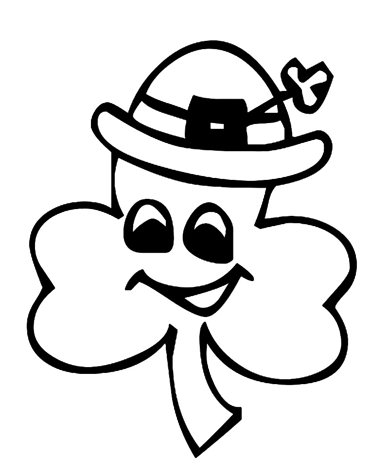 Shamrock Printable Coloring Pages 1