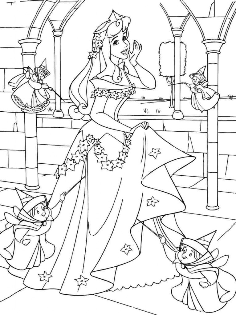 Sleeping Beauty Coloring Page