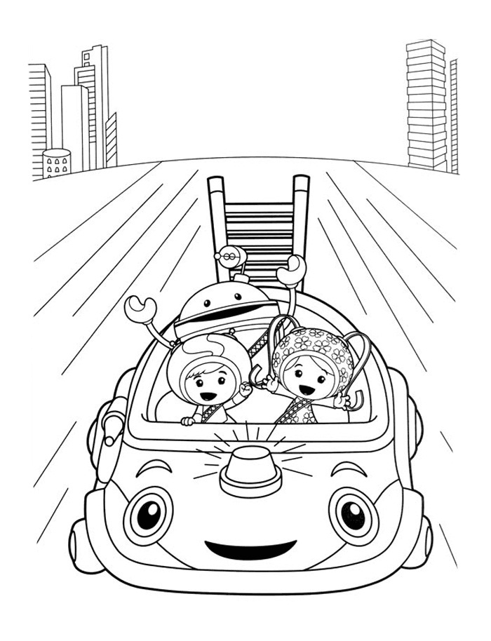 Team Umizoomi Umicar Coloring Pages