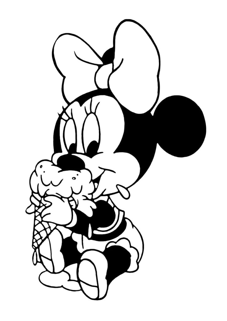 Baby Minnie Mouse Eating Ice Cream
