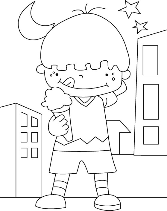 Ice Cream Coloring Page Free