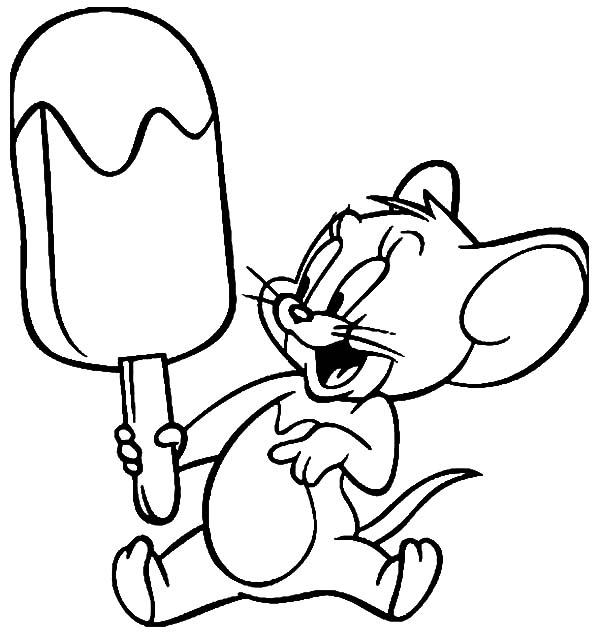 Ice Cream Coloring Pages Jerry
