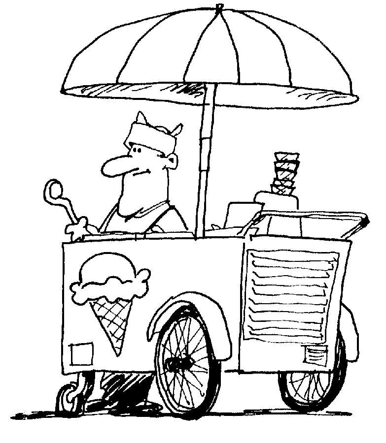 Ice Cream Stand Coloring Pages