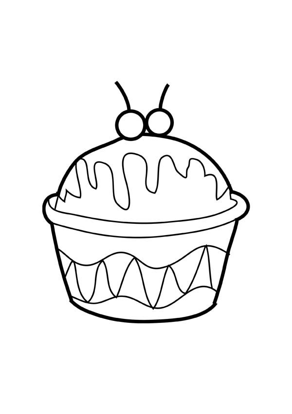 Ice Cream Sundae Coloring Page