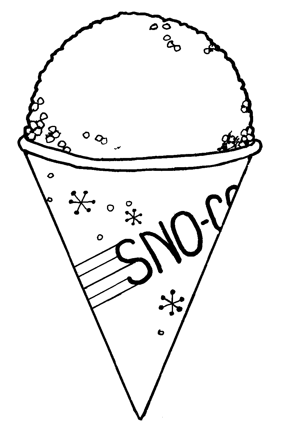 Snow Cone Coloring Page