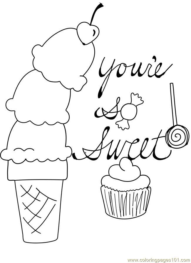 Sweet Ice Cream Coloring Pages