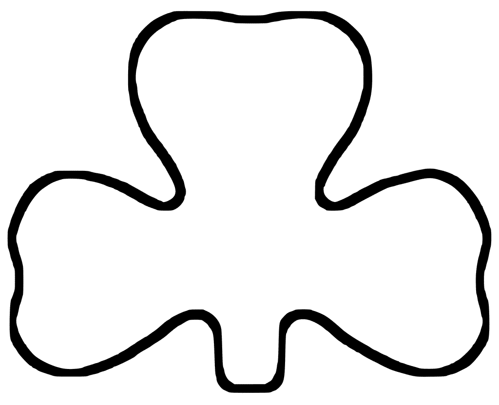 Easy Shamrock Coloring Page