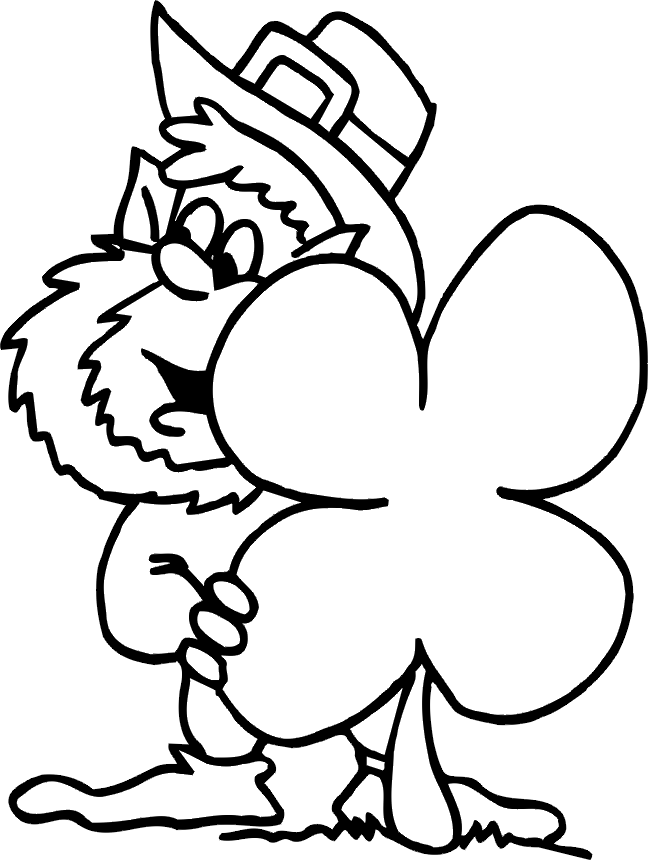 Free Printable Shamrock  Coloring  Pages  For Kids