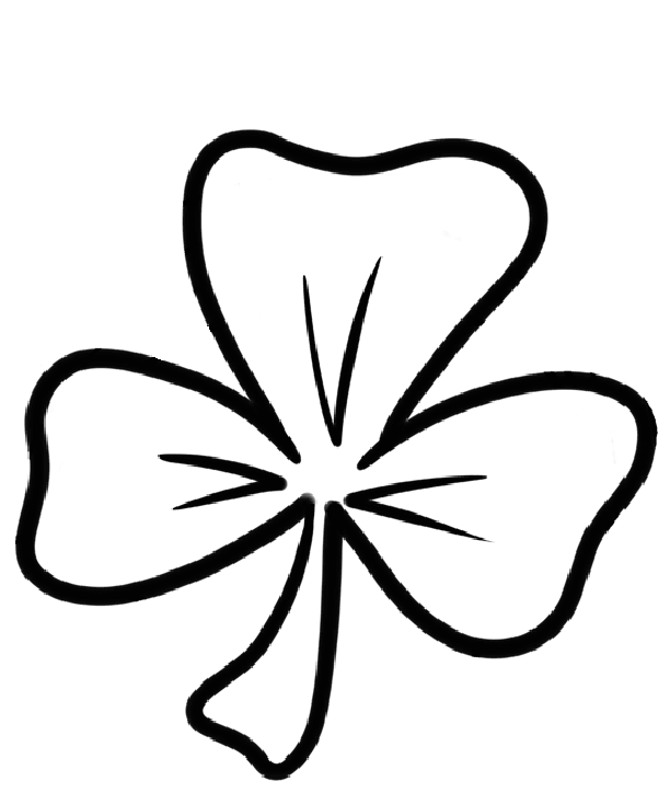Simple Shamrock Coloring Page