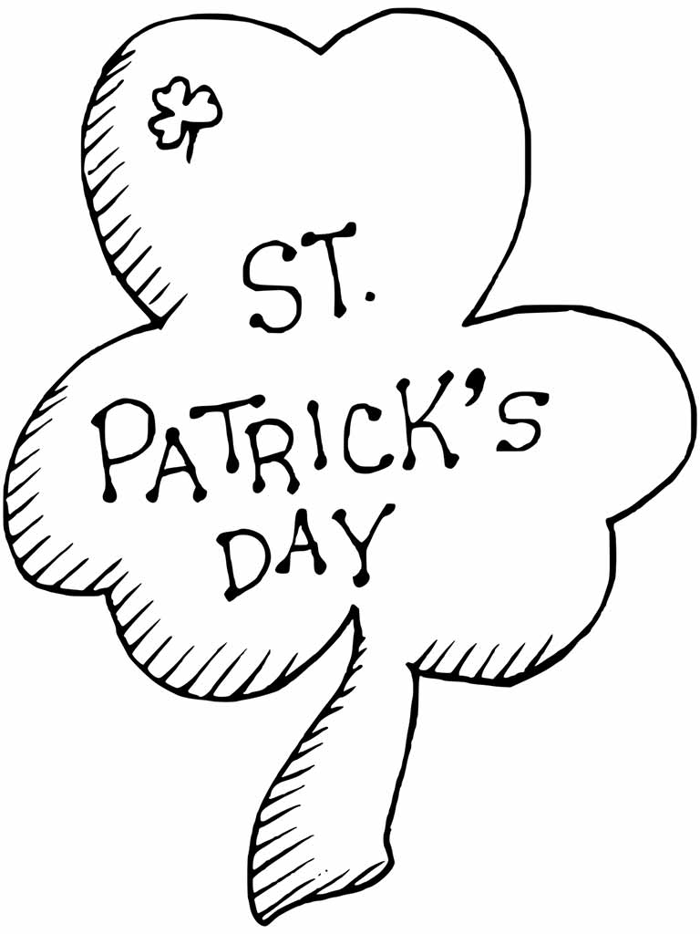 St Patricks Day Shamrock Printable Coloring Page