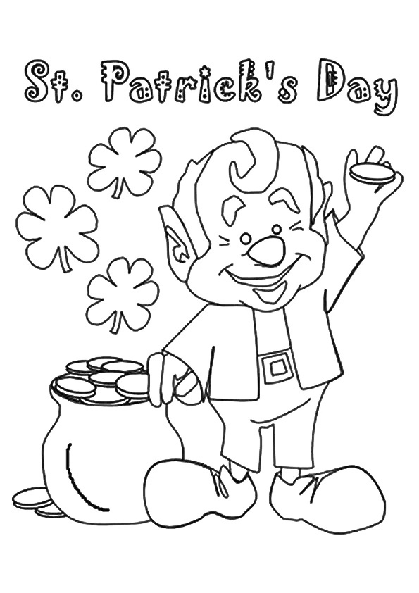 St Patricks Day Shamrocks Coloring Page