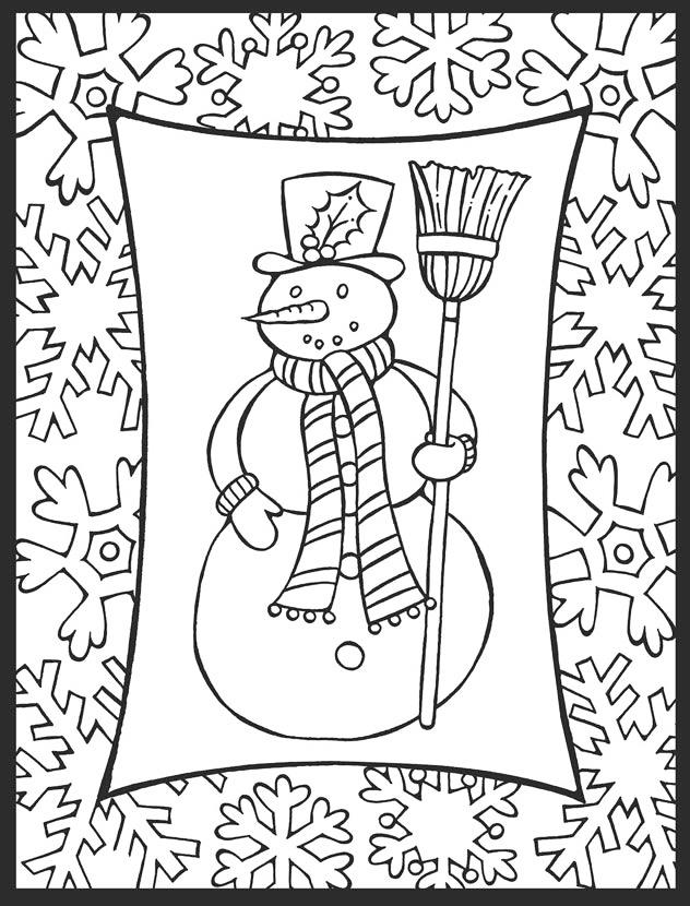 Frosty Snowflakes Coloring Page