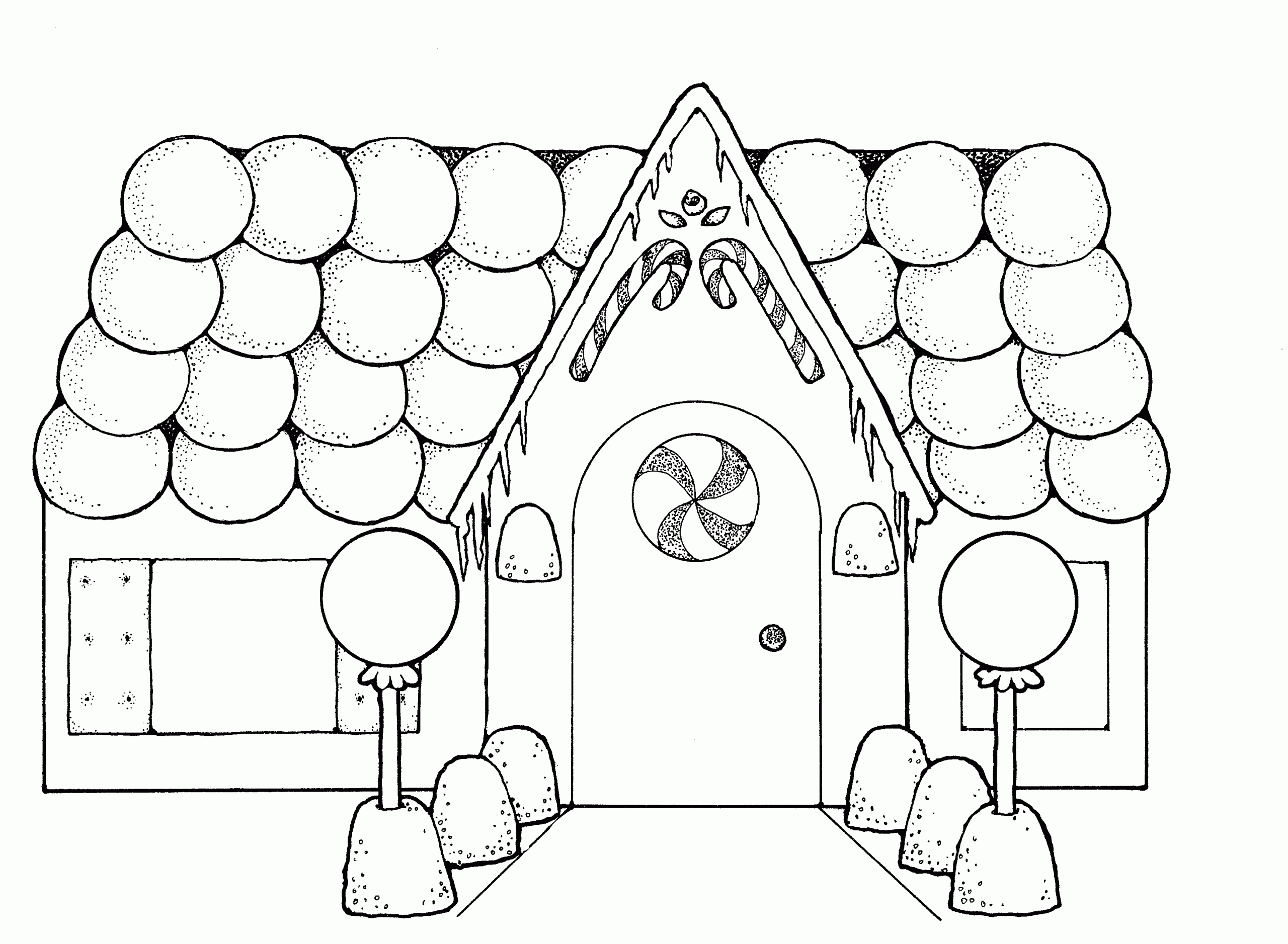 gingerbread house coloring pages printable coloring activity game ...