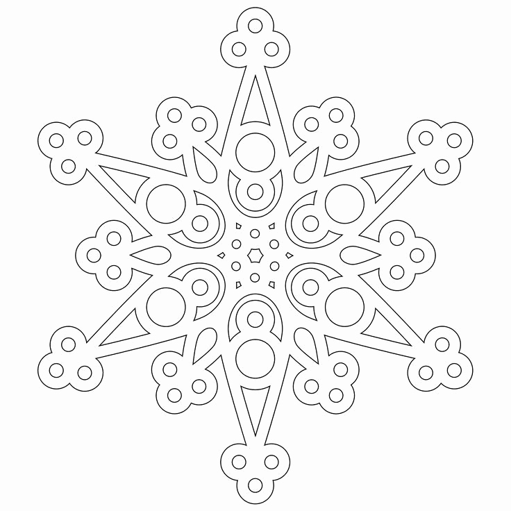 Snowflake Printable Coloring Page